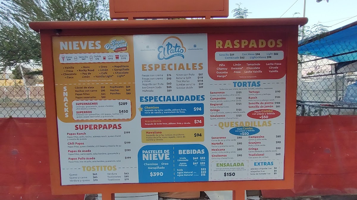 Nevería El Patio Menu - Image 3