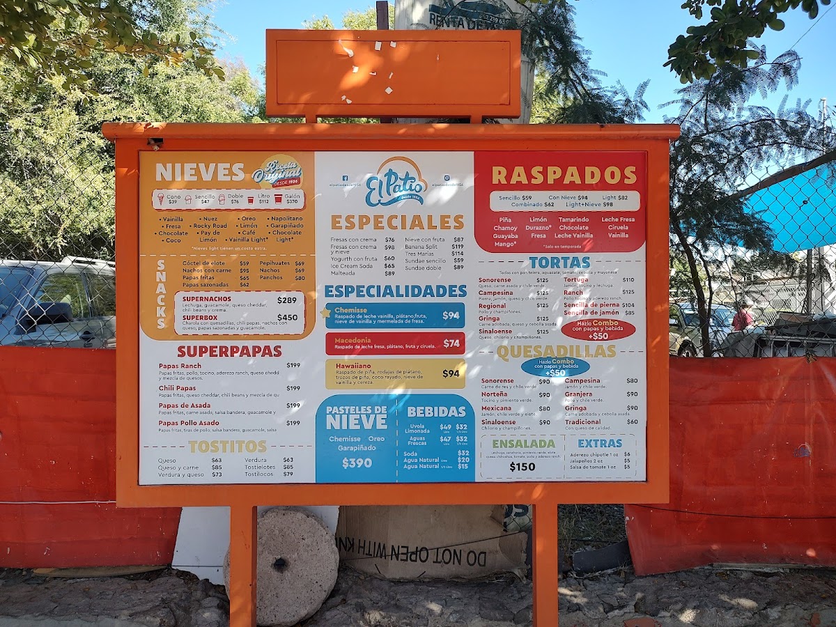 Nevería El Patio Menu - Image 4